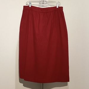 Women's Red Wool Skirt Bobbi's Closet Collection